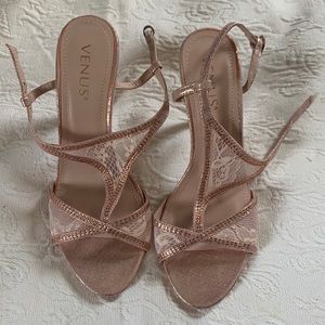 Venus rose gold heels